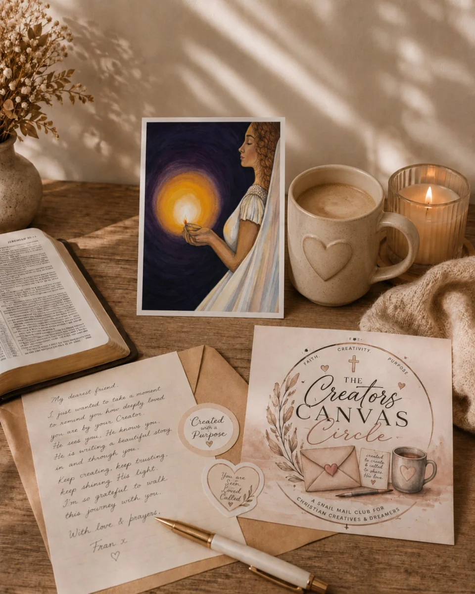 The Creator's Canvas Circle — handcrafted with faith